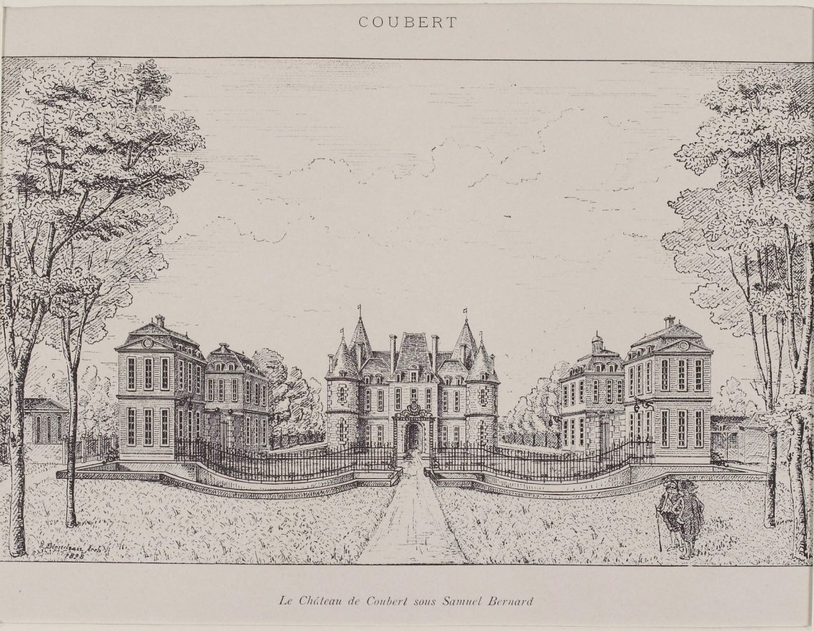 Estampe représentant le château de Coubert au XVIIIème siècle